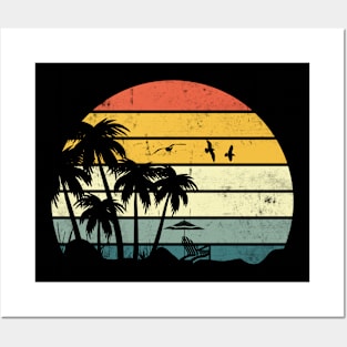 Palm Tree Tropical Beach Posters and Art